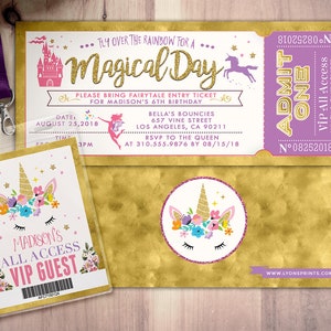 RAINBOW UNICORN Birthday Invitation, Rainbow Unicorn Invitation, Unicorn Invitations, Unicorn and Rainbow Invitation, Fairy