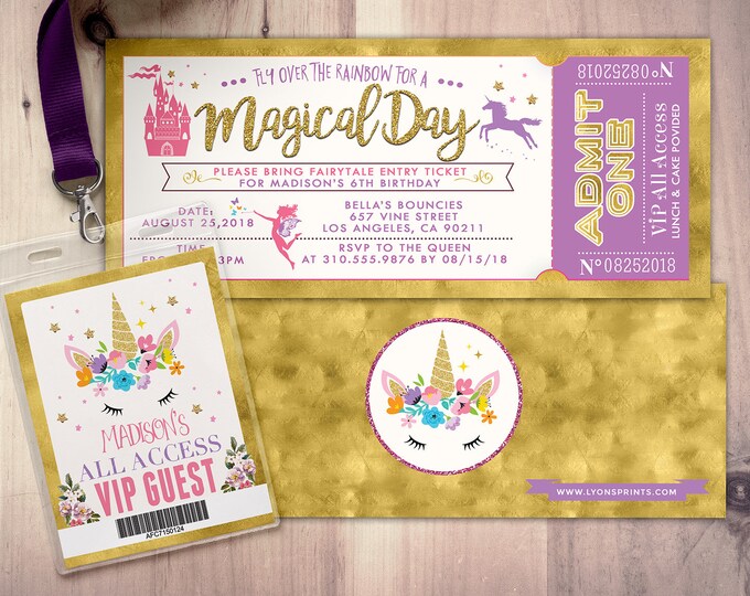 RAINBOW UNICORN Birthday Invitation, Rainbow Unicorn Invitation, Unicorn Invitations, Unicorn and Rainbow Invitation, Fairy
