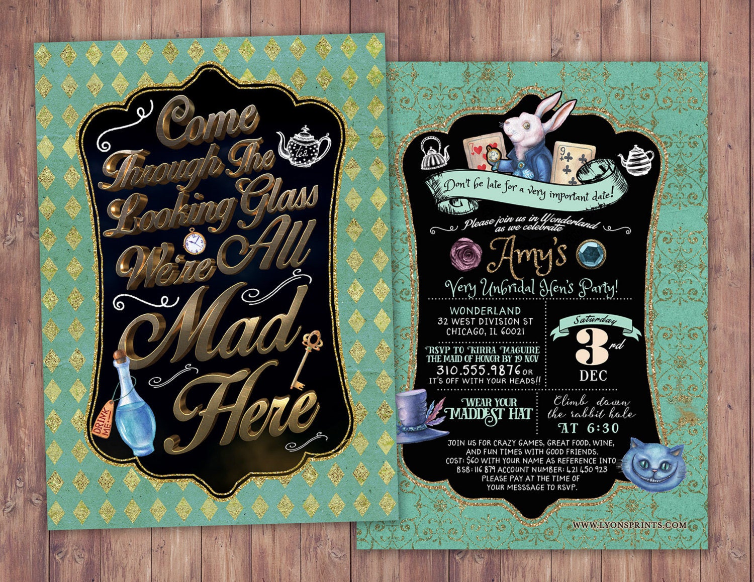 Bridal Shower Mad Hatter Tea Party Alice In Wonderland