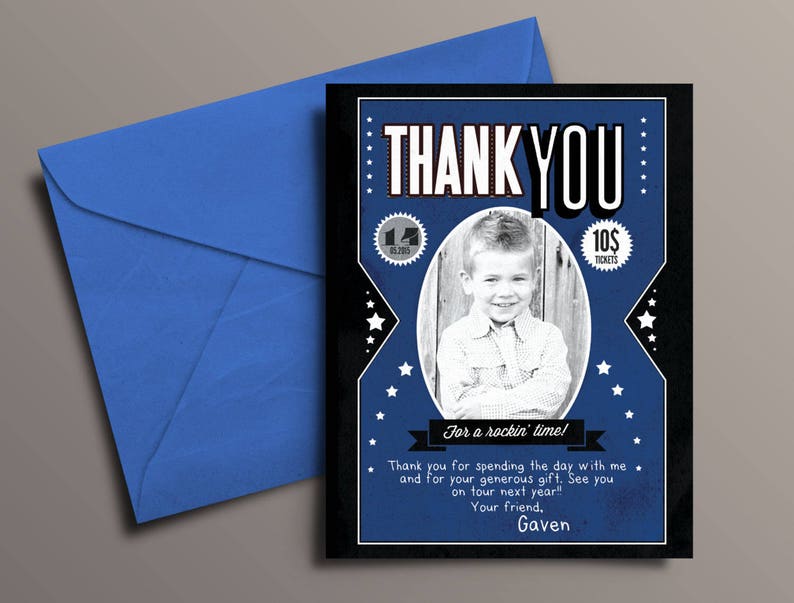 Thank You Card Greeting Card All occasion card rockstar | Etsy