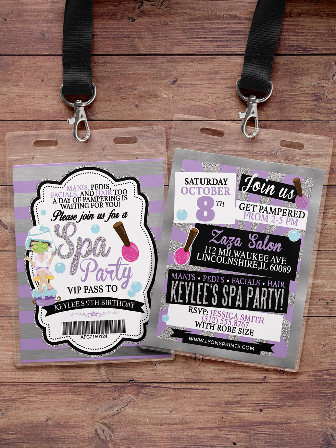 Spa Party Favor Tags template