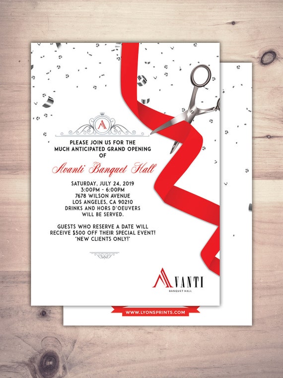 Grand Opening Invitation, Open House, Ribbon Cutting, Grand Opening, Grand Opening Party, Grand Opening celebration, Printable file Il_570xn