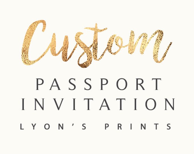 Custom Invitation Design _ Passport and ticket Invitation _ Printable/Digital Invitation_baby shower_birthday party_wedding_ Birthday invite