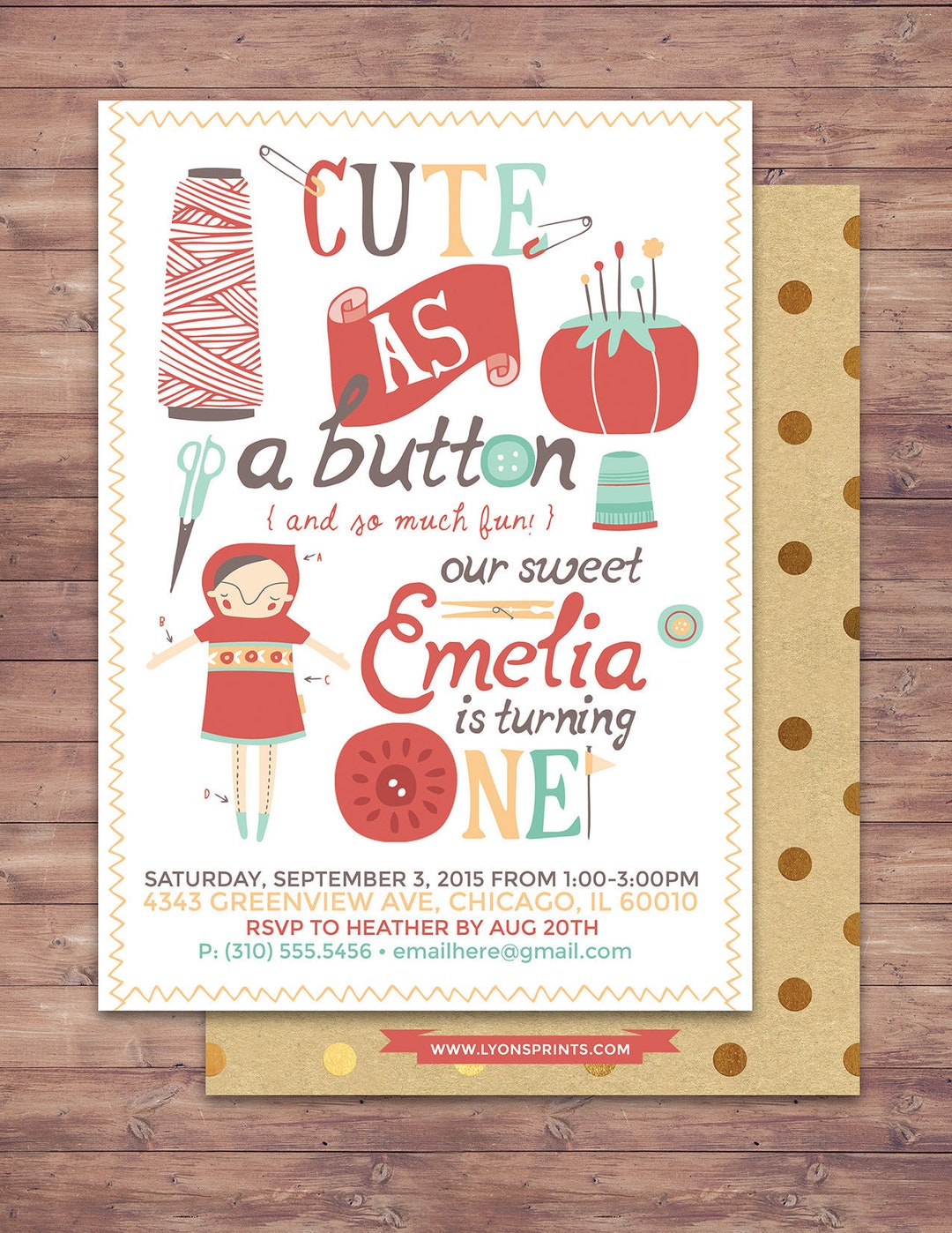 Invitation Button Image Cute as a Button Invitation, Button Invitation, 1st Birthday Invitation ...