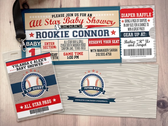 little slugger baby shower invitations