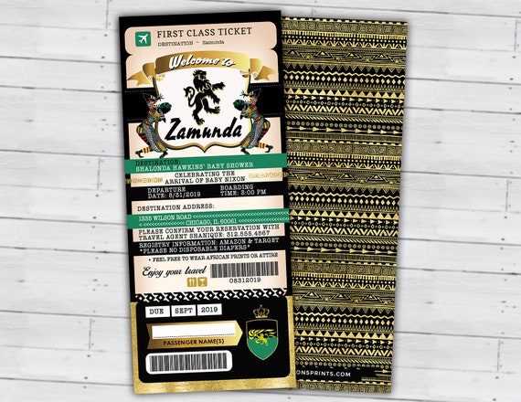 coming to america baby shower invitations