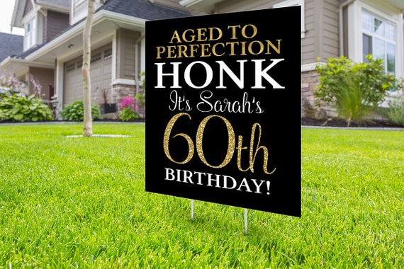 Happy Birthday Yard Sign Design Digital File Only Honk Etsy