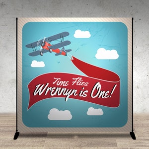 Digitale Datei, die Zeit vergeht wie im Flug, Banner-Design, Precious Cargo, Baby Shower, Vintage-Flugzeug, Party-Dekor, Party druckbar, Hintergrund
