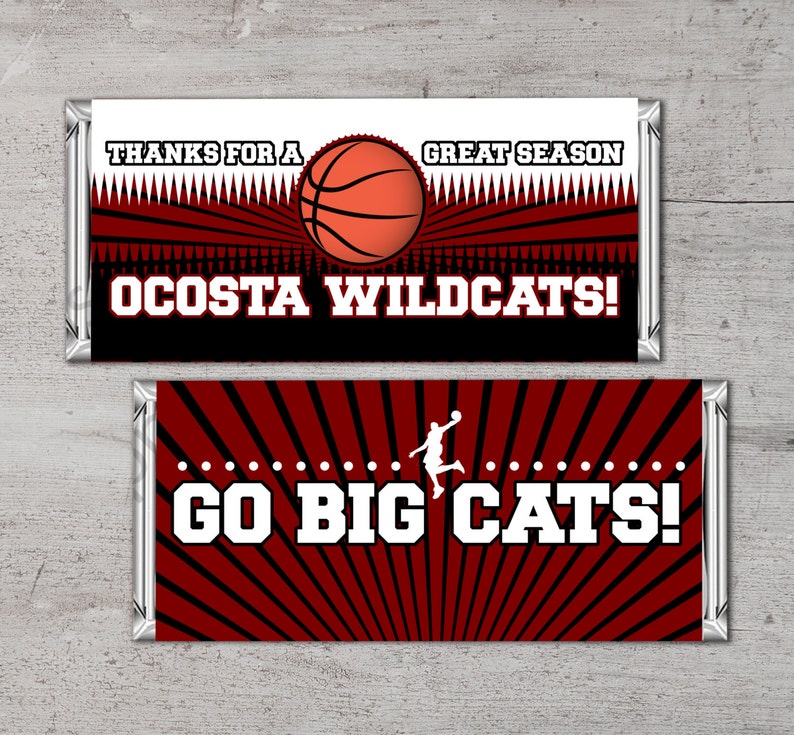 Personalized Basketball Candy Bar Wrapper Printable Chocolate - Etsy