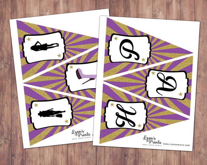 Rock the Runway banner, fashion party decor- pop-star-  rockstar party, fashion birthday,glitter, runway, poster, sign