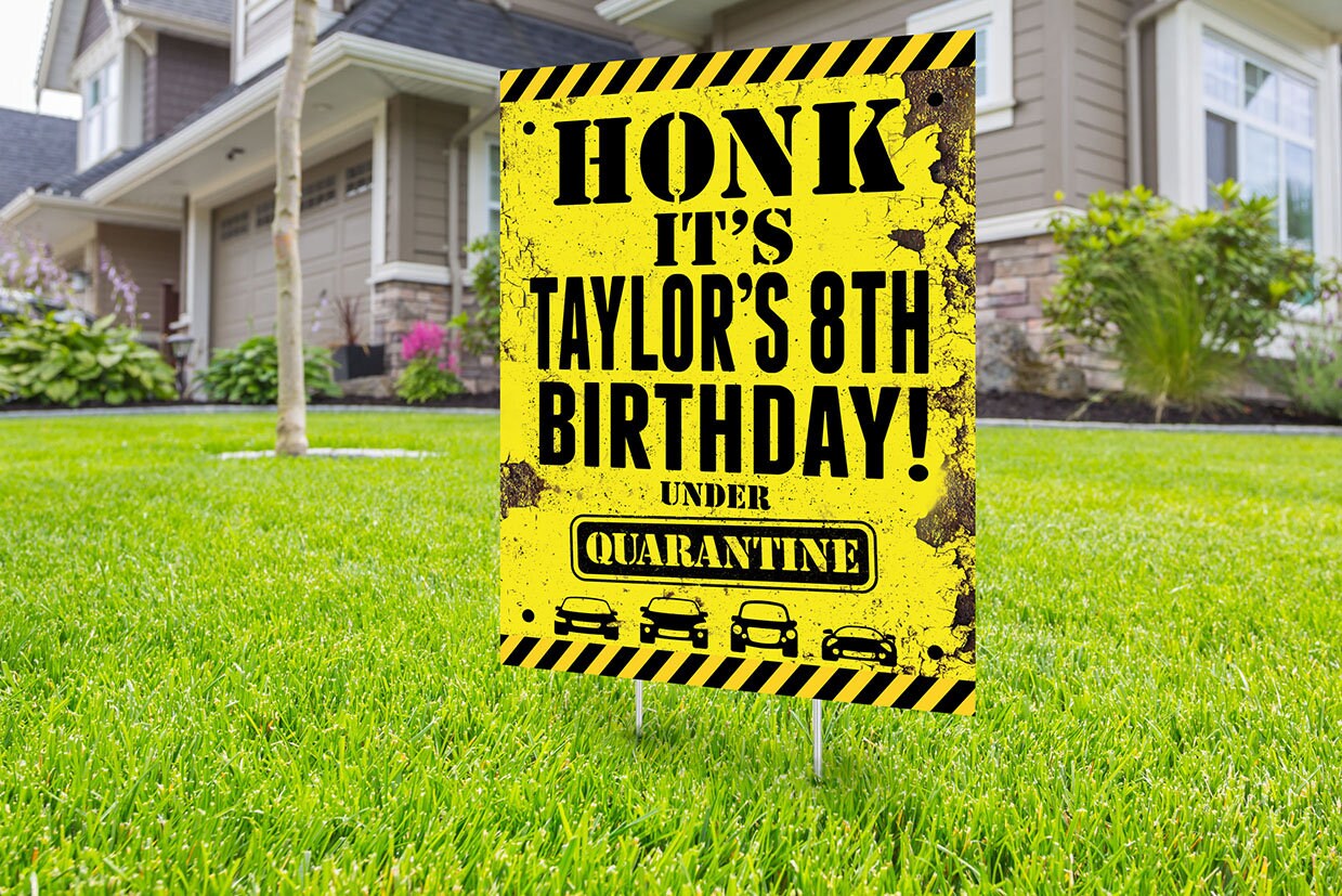 Happy birthday Yard Sign, Digital file only, Honk outdoor sign