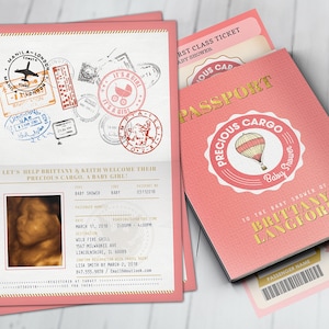 Kostbare Frachtpass und Ticket-Baby-Dusche-Einladung, Coed-Baby-Dusche-Einladung-Reise-Baby-Dusche-Einladung-nur digitale Dateien