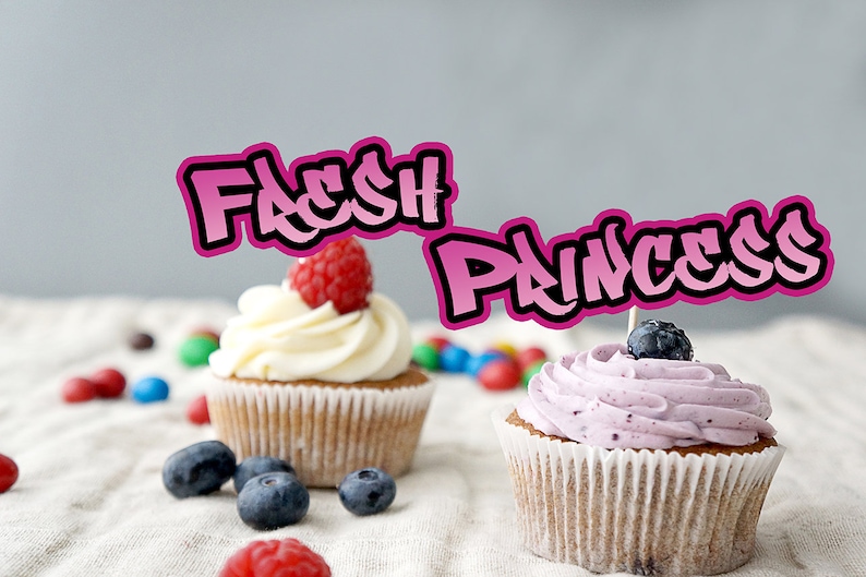 Fresh Prince Digital files Hip Hop Baby Shower Cupcake toppers Birthday 90s party HipHop party GRAFFITI 90s Graffiti hip hop