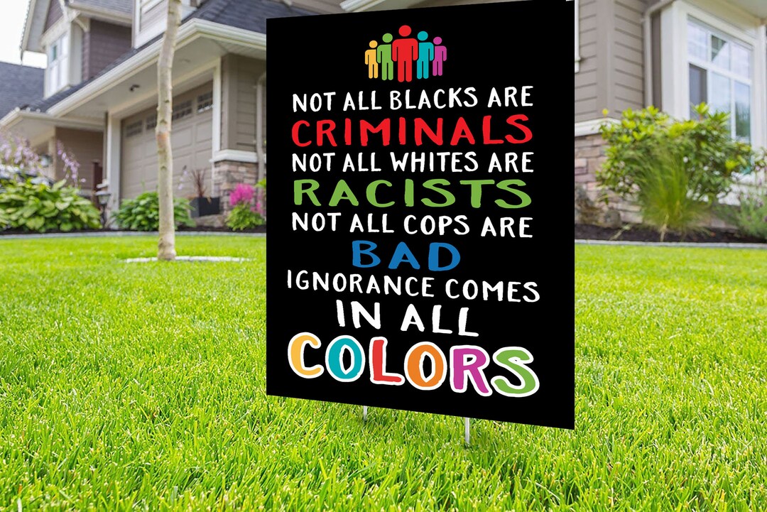 Black Lives Matter Yard Sign Design, Digital File Only, No Hate Sign ...