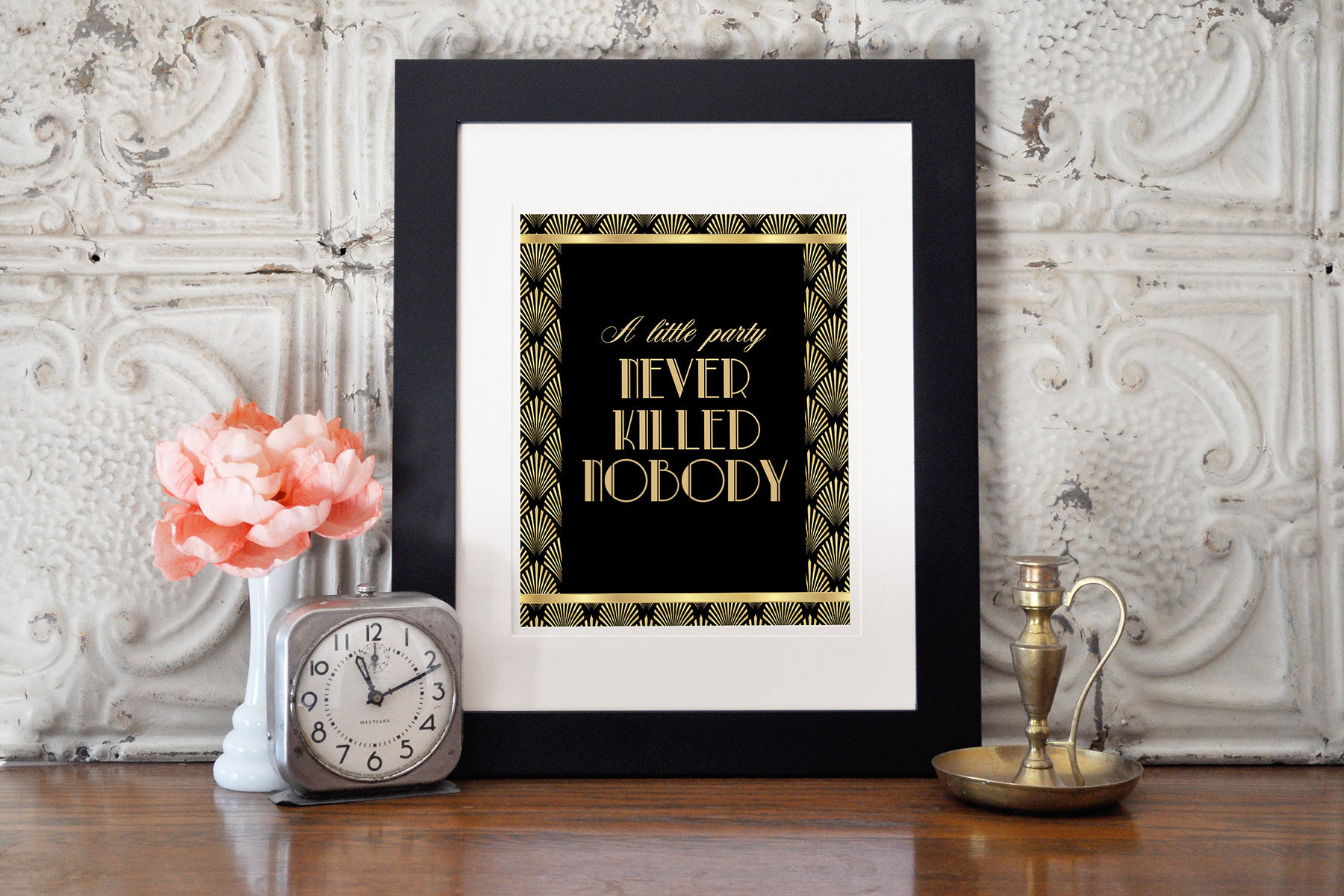 Great Gatsby Birthday Table Signs Roaring 20 S Hollywood Film
