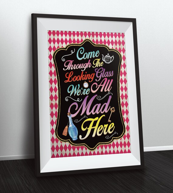 Welcome sign / Mad Hatter Tea Party, Alice in Wonderland / Birthday / Printable for Birthday or Wedding / Digital poster Il_570xn