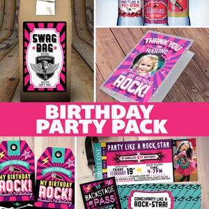 Popstar, Rockstar-Konzertkarte Geburtstagsfeier-Einladung-Musikeinladung-printable,Rockstar-Party, Popstar, Popstar-Party