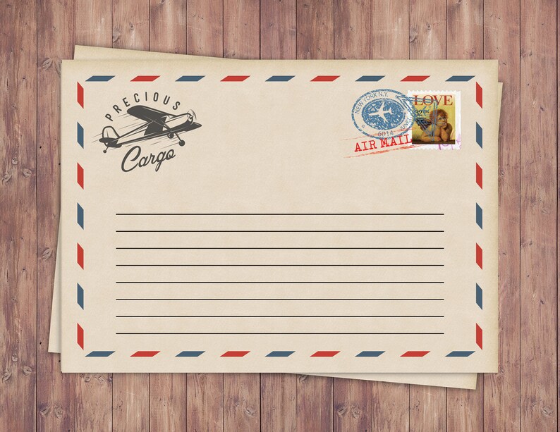 Precious Cargo shower game Advice sign and card table sign Post card Baby Shower vintage airplane