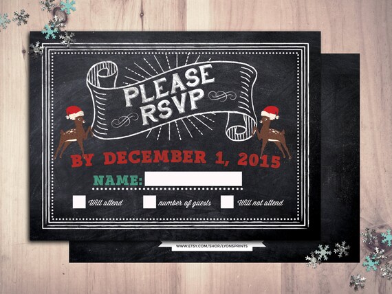 RSVP card, Ugly sweater party, Christmas, Holiday party, Christmas invitation, holidays, Christmas party, cookie exchange Il_570xn