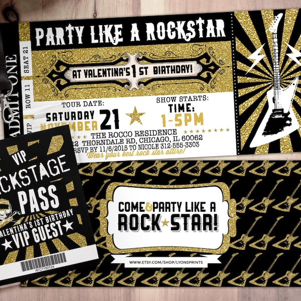 Rockstar Party - Etsy