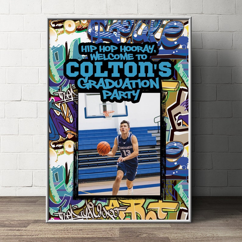 Fresh Prince Baby Shower Hip Hop Graffiti party decor Birthday graduation party 90s 90s theme Welcome sign,Welcome poster