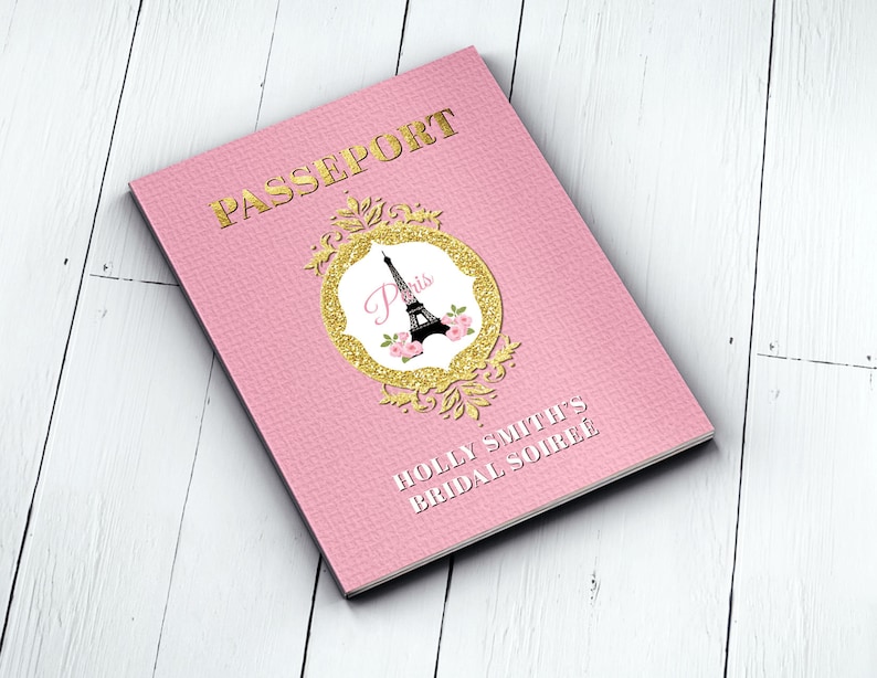 PASSPORT and TICKET, Sweet 16, Quinceanera invitation Girl birthday party, travel birthday party invitation Paris, Digital files only image 6