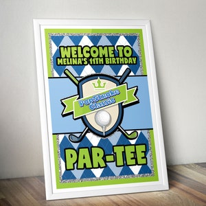 Welcome sign, Digital file only, Miniature Golf , Golf Party, Golf Birthday, boy birthday, girl birthday, party decor, printable