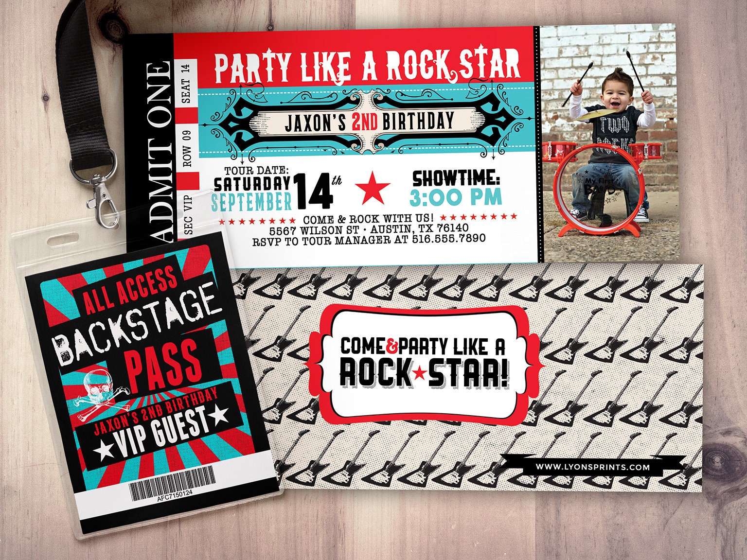 Invitations & Announcements karaoke party Music invitation rockstar ...