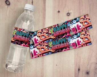 90er Party, Geburtstag, Hip Hop, printable, 90s, Graffiti, Geburtstag, DJ, Retro Party, HipHop Party, printable Datei