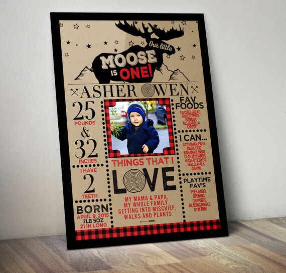 ANY AGE, Lumberjack birthday sign, photo prop, Buffalo Plaid Woodland, Lumberjack, first birthday, Bear , camping, moose Il_570xn