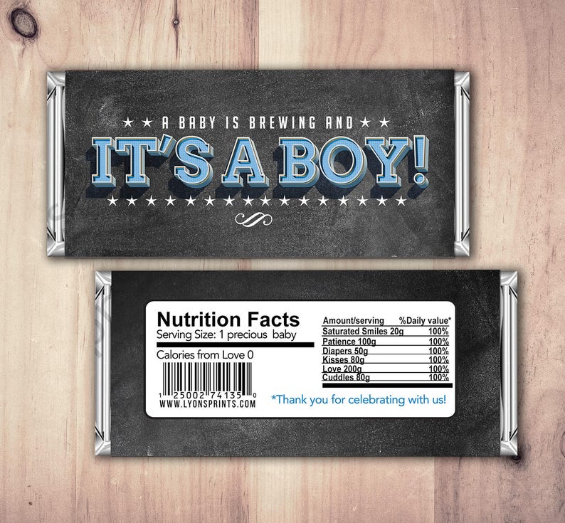 hershey bar baby shower favors