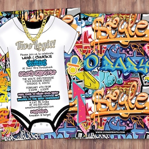 Prince, Baby Shower, Throwback shower, Hip Hop, 90s, Push it shower, Graffiti invite, Fresh, 90s party, hip hop theme, digital invite