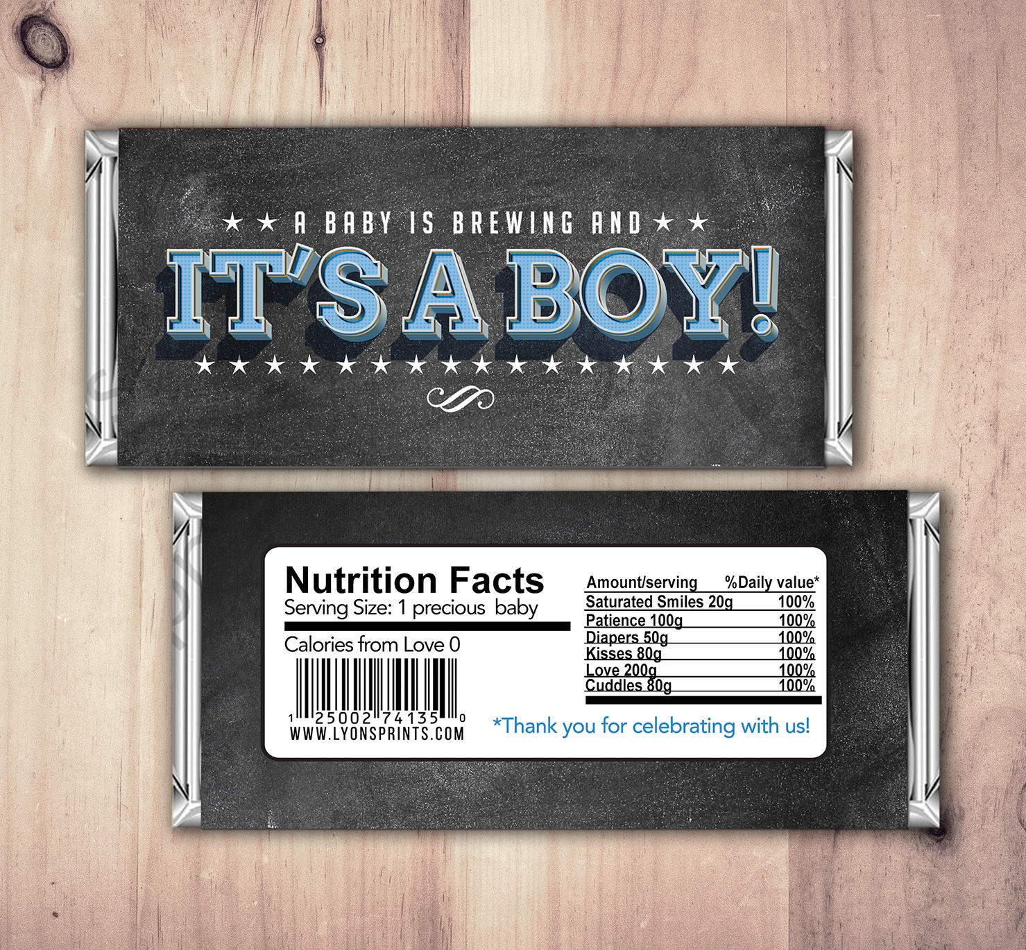 hershey candy bar wrappers for baby shower
