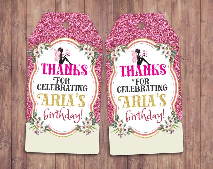Pixie, fairy, pixies, favor tags, Neverland Birthday Invitation, Party favor, thank you, custom label, birthday invitation, fairytale