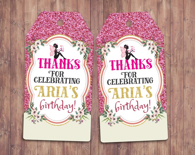 Pixie, fairy, pixies, favor tags, Neverland Birthday Invitation, Party favor, thank you, custom label, birthday invitation, fairytale