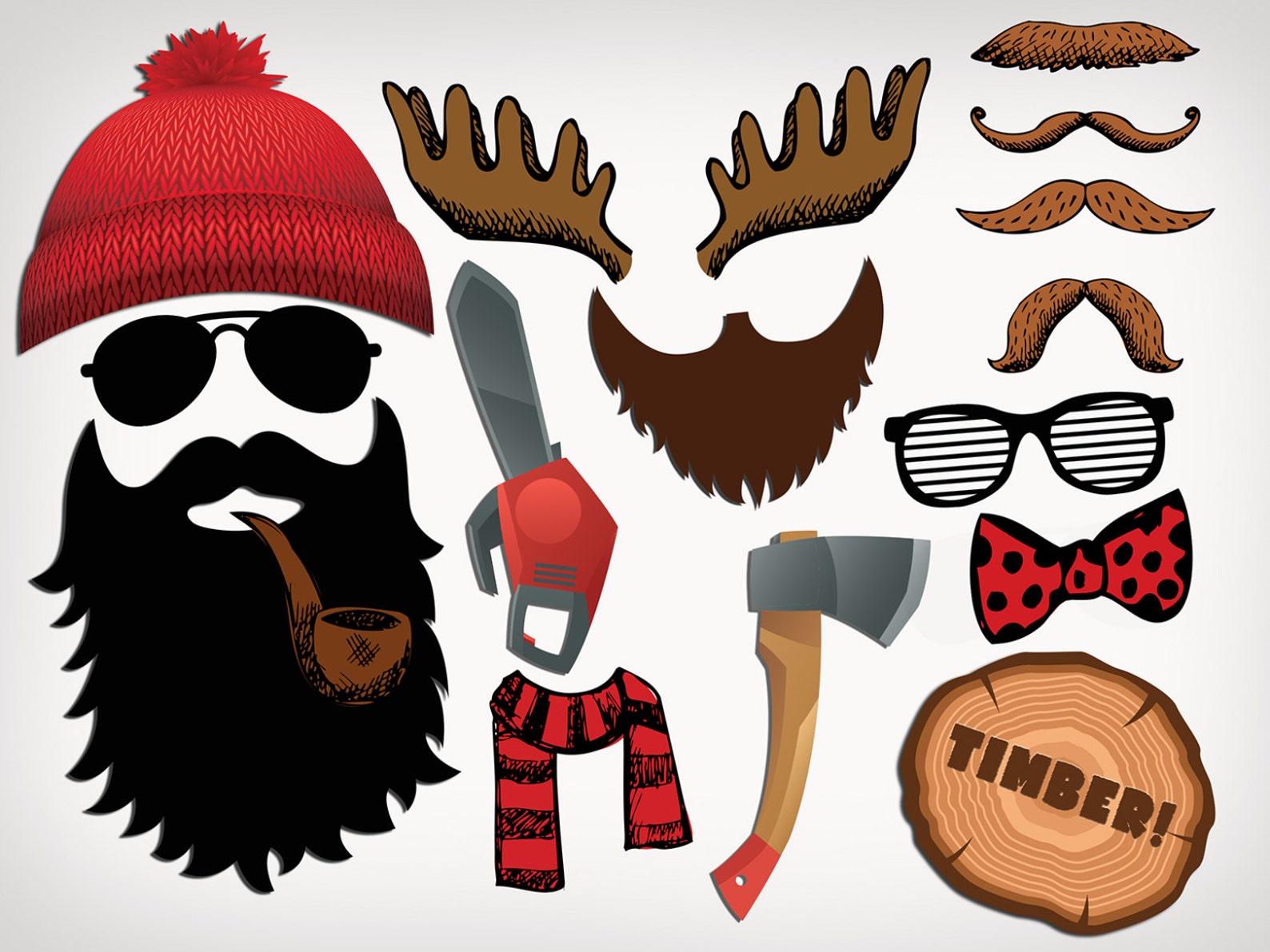 Lumberjack Photo Props Lumberjack Decor Woodland Party Etsy