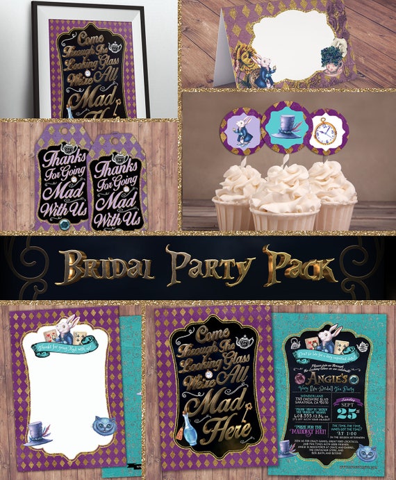 Bridal Shower. Mad Hatter Tea Party, Alice in Wonderland Invitation / Birthday Invitation / Printable for Birthday or Wedding / Il_570xn