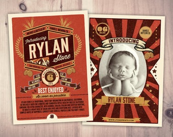 Craft beer baby announcement, baby is brewing, baby shower, birth announcement, baby announcement, beer and BBQ, Digital files only