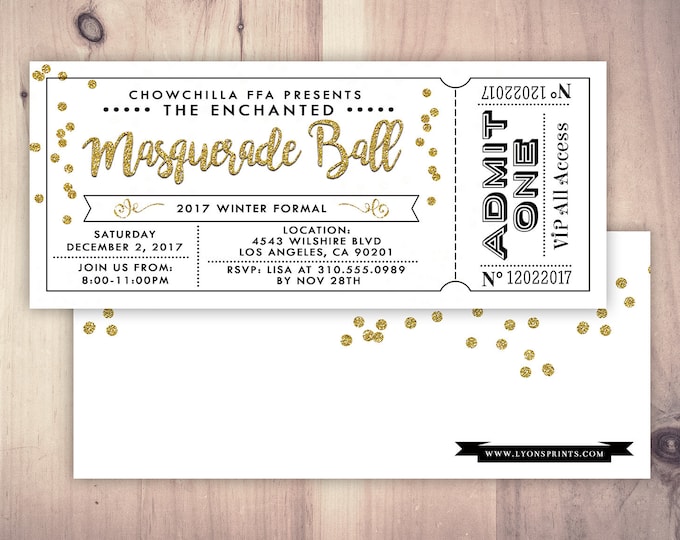 Prom invite, New Years Eve Invitation, New Years Party, New Years Invite, Black & Glitter Invitation, New Year's Eve Printable