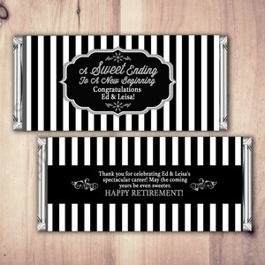 Retirement Candy Bar Wrapper, Printable Digital File,Candy Bar, purple stripes, retirement party, party favor, gift, thank you