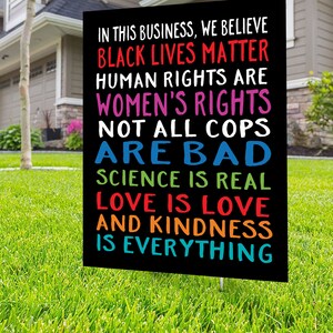 Black lives matter yard sign design, Digital file only, No Hate sign, Black rights, human rights, Love thy neighbor, Kindness is everything image 3