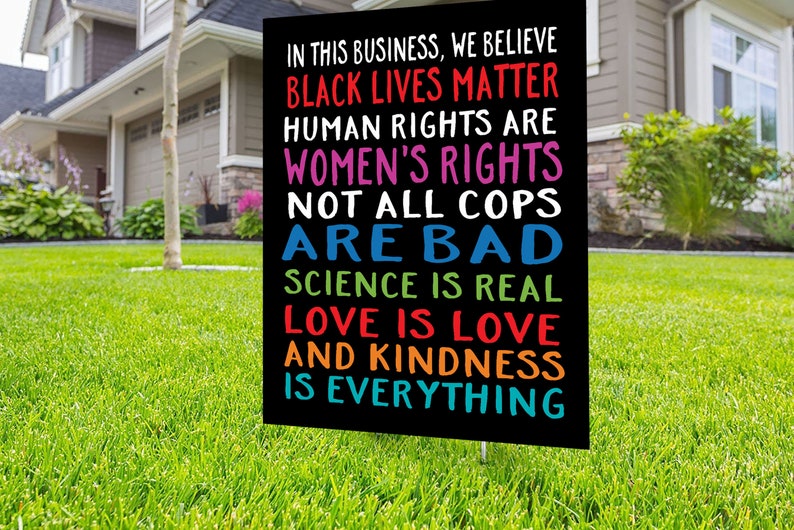 Black lives matter yard sign design, Digital file only, No Hate sign, Black rights, human rights, Love thy neighbor, Kindness is everything image 3