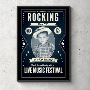Rockstar Poster, Schild, Rockstar Einladung, Konzertkarte Geburtstagsparty Einladung- Musikeinladung- Rockstar Party, Überraschungsparty,
