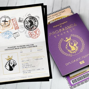 PASSPORT und TICKET Abschlussball-Einladung, Geburtstagseinladung, Wakanda, Afrika-Pass, Afrikanischer Geburtstag, Panther, nur digitale Dateien