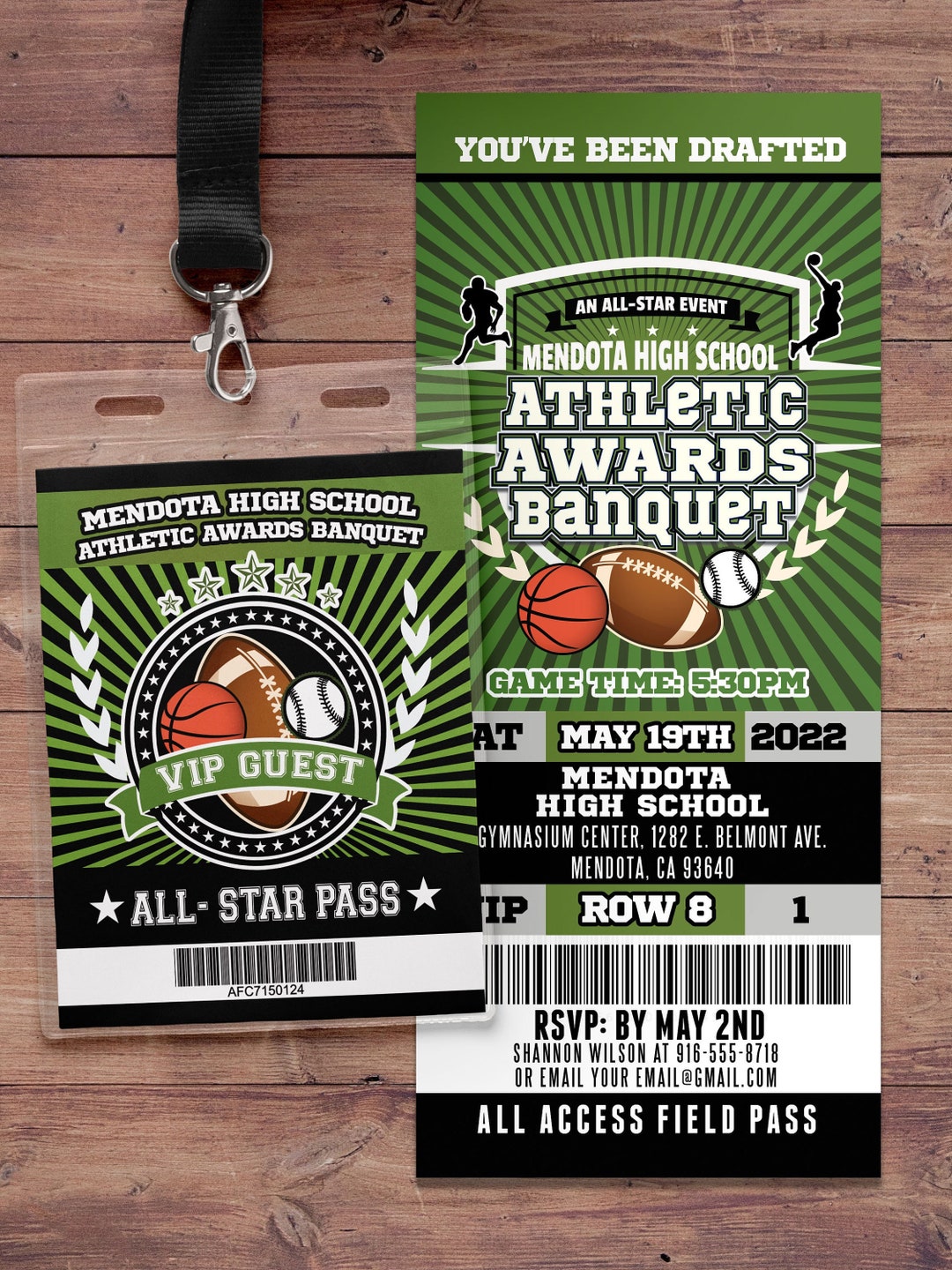 Athletic Awards Banquet Invitation , Sports Party, Awards Invite