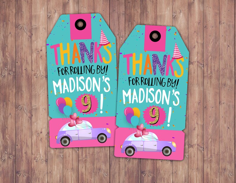 Drive by Birthday Party Favor Gift Tag Quarantine Birthday Etsy