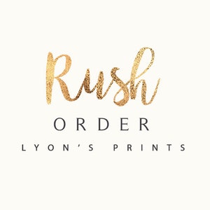EMAIL RUSH ORDER _ File stampabile/digitale _ Same Day Turn Around Guaranteed su ordini non personalizzati
