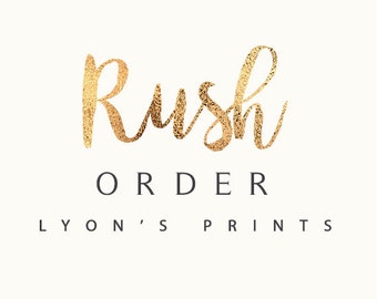 EMAIL RUSH ORDER _ Printable/Digital file _ Same Day Turn Around Guaranteed on non-custom orders