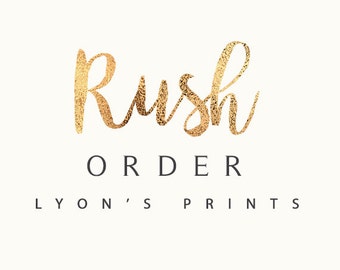 EMAIL RUSH ORDER _ Printable/Digital file _ Same Day Turn Around Guaranteed on non-custom orders