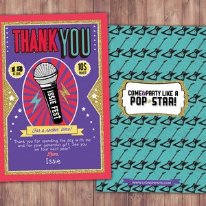 Thank You Card - Greeting Card - All occasion card - rockstar thank you card - baby shower Thank you - Birthday Party Thank You Card